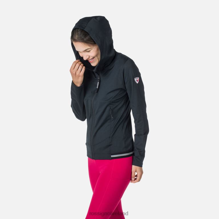 Rossignol Tops Women Full-Zip Eco Hoodie Black 62R6R893