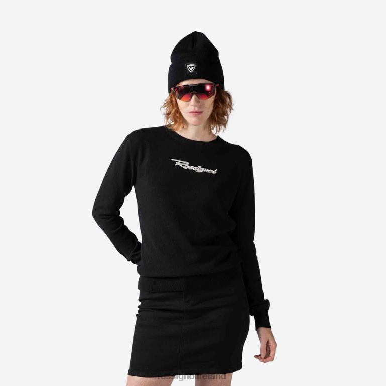 Rossignol Tops Women Signature Knit Sweater Black 62R6R902