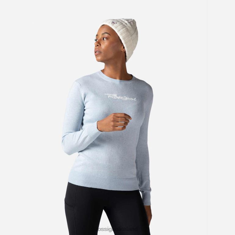 Rossignol Tops Women Signature Knit Sweater Glacier 62R6R904