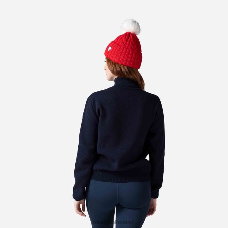 Rossignol Tops Women Victoire Turtleneck Knit Sweater Darknavy 62R6R938