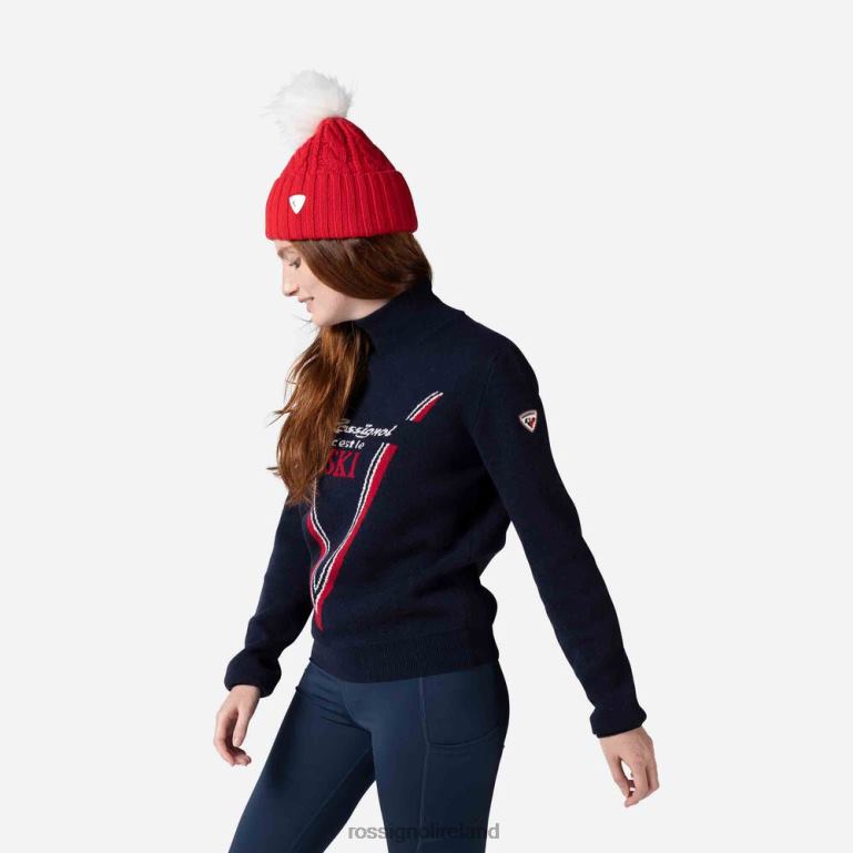 Rossignol Tops Women Victoire Turtleneck Knit Sweater Darknavy 62R6R938