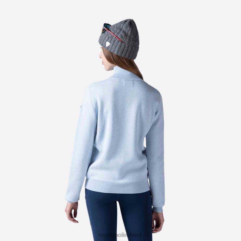 Rossignol Tops Women Victoire Turtleneck Knit Sweater Glacier 62R6R1092