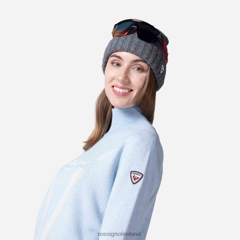 Rossignol Tops Women Victoire Turtleneck Knit Sweater Glacier 62R6R1092
