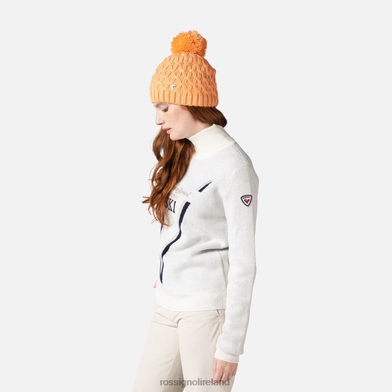 Rossignol Tops Women Victoire Turtleneck Knit Sweater White 62R6R1119