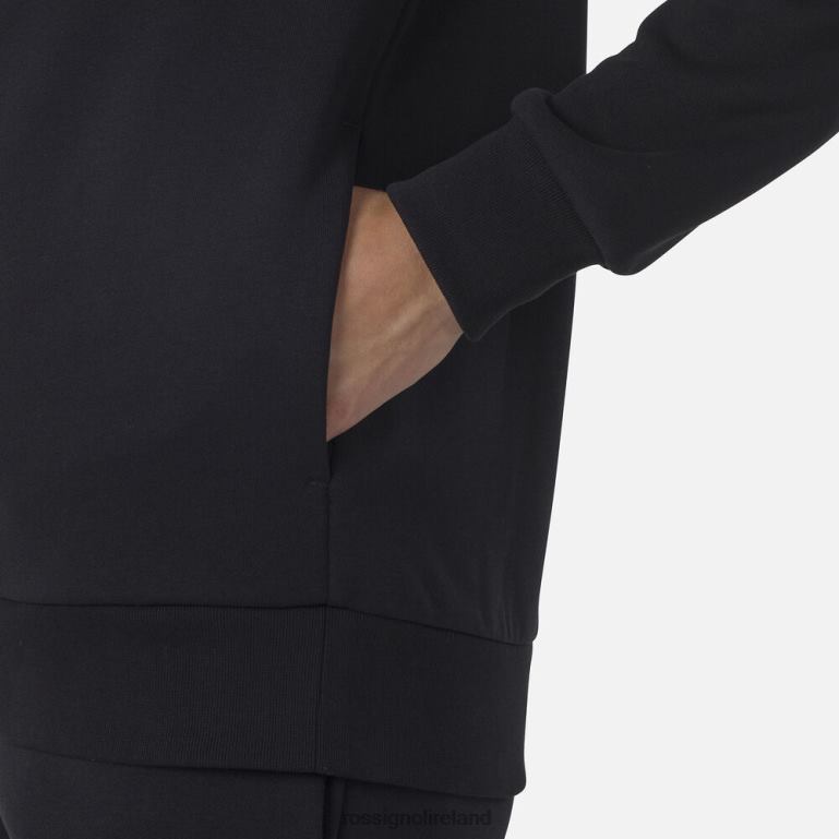 Rossignol Tops Women Full-Zip Hooded Logo Fleece Sweatshirt Black 62R6R888