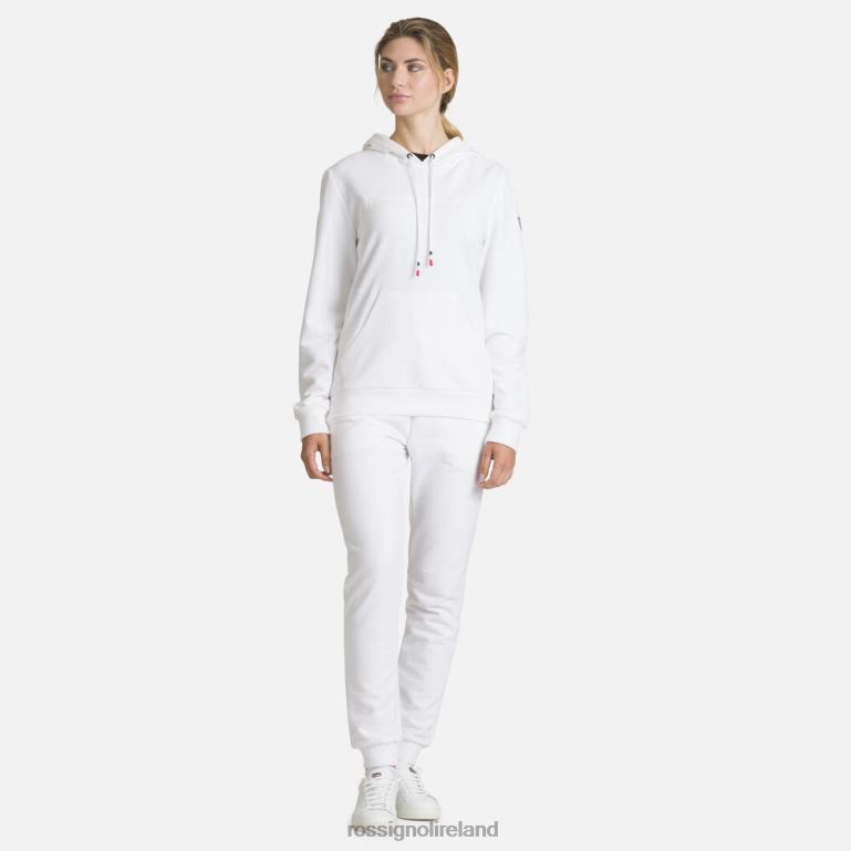 Rossignol Tops Women Hooded Logo Cotton Sweatshirt White 62R6R931