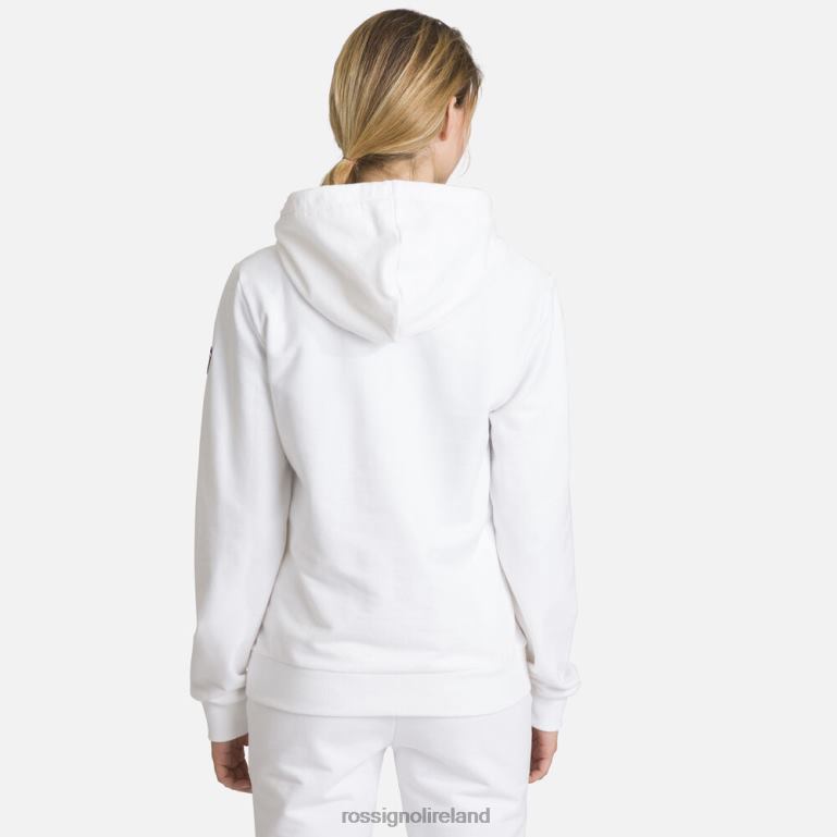 Rossignol Tops Women Hooded Logo Cotton Sweatshirt White 62R6R931