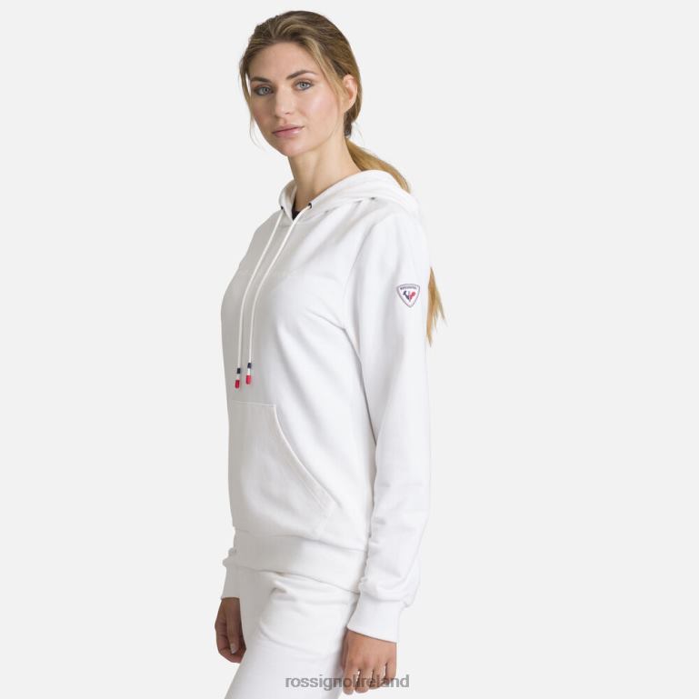 Rossignol Tops Women Hooded Logo Cotton Sweatshirt White 62R6R931
