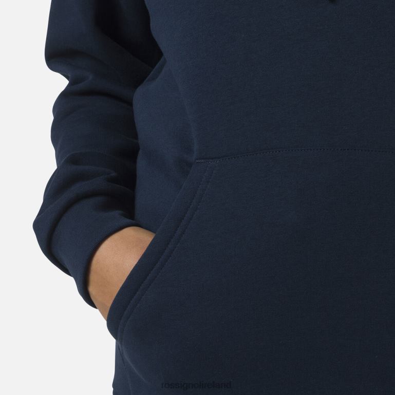 Rossignol Tops Women Hooded Logo Fleece Sweatshirt Darknavy 62R6R717