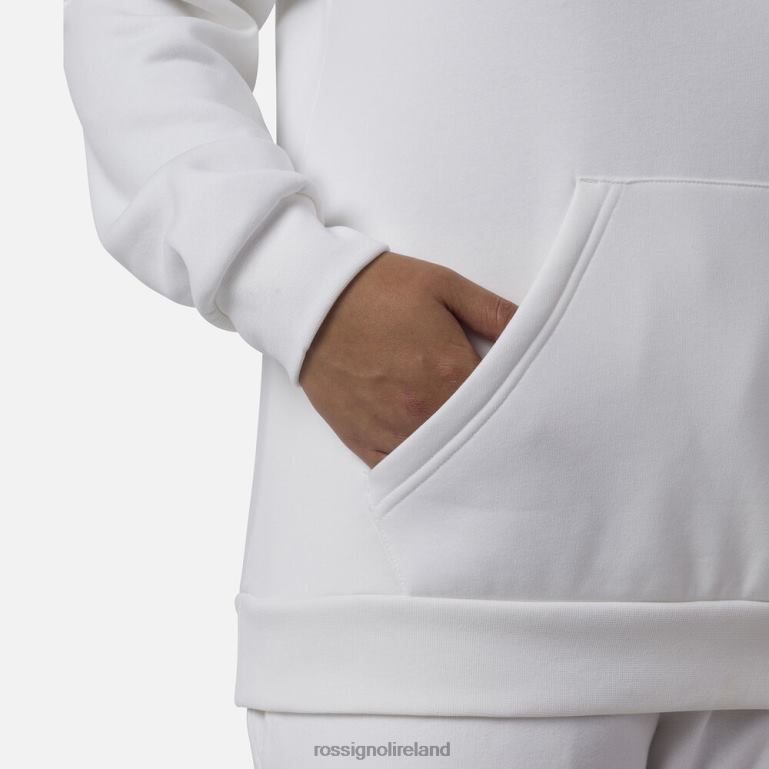 Rossignol Tops Women Hooded Logo Fleece Sweatshirt White 62R6R845