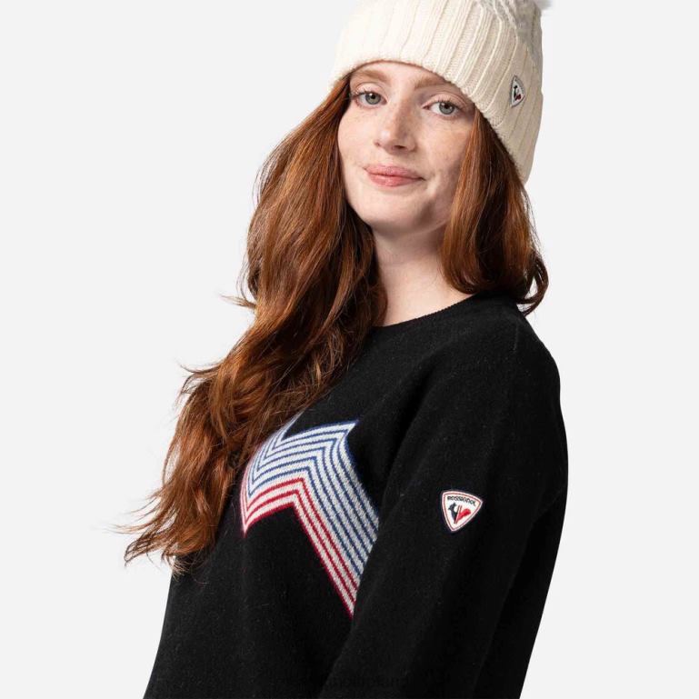 Rossignol Tops Women Mountain Round Neck Top Black 62R6R903