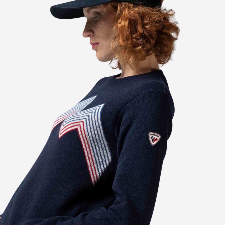 Rossignol Tops Women Mountain Round Neck Top Darknavy 62R6R885